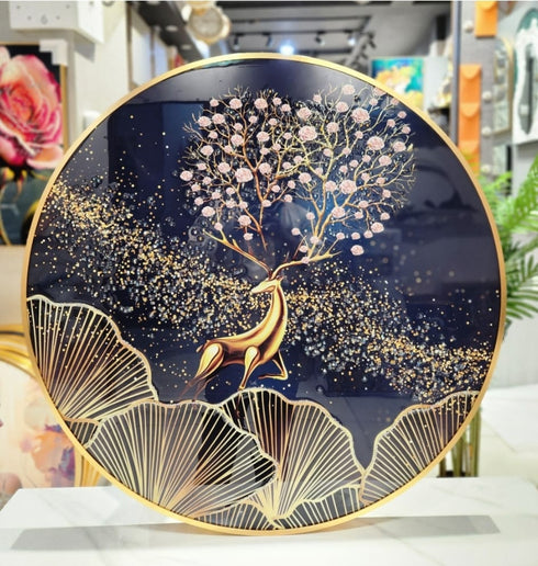 Nature Crystal painting in 32 inches dia.