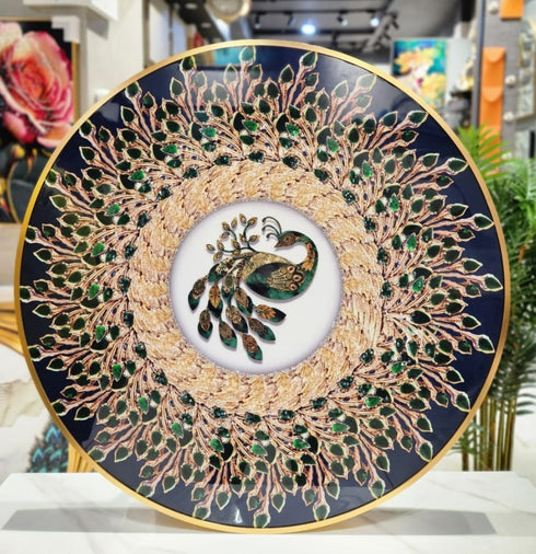 Crystal painting in 32 inches dia.