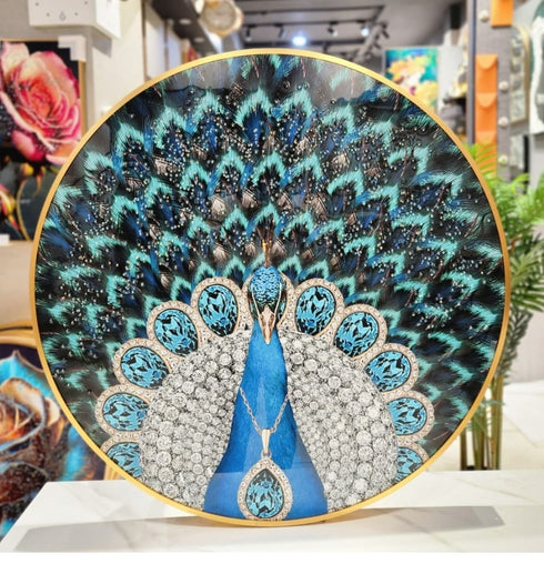 Crystal painting in 32 inches dia.