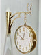 Dual Dial Station Clock- white dial