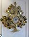 Golden Leaf Tree metal wall clock