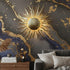 Golden Sunburst wall art with LED