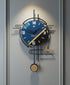 Black and Blue colour metal wall clock