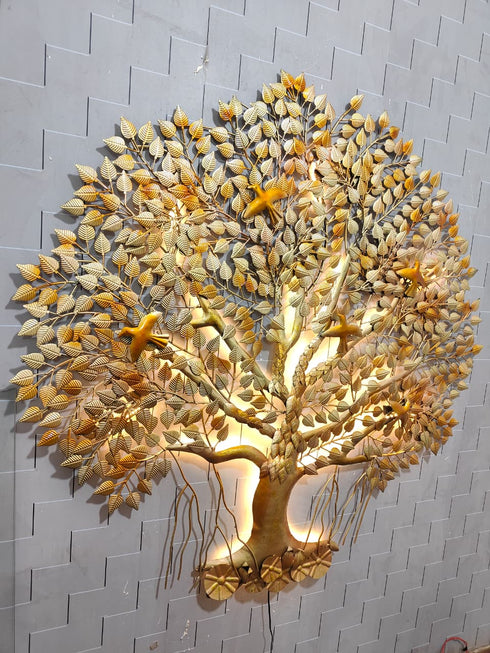 Life of tree Metal Wall Art with Led
