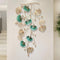 Teal and Gold gingko branch metal wall decor