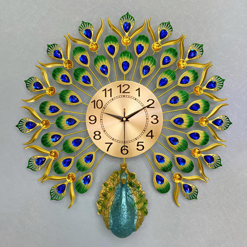 Peacock Glory Wall Clock