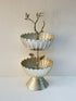 Silver Scallop - Two Tiered Stand