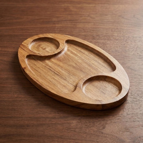 Wooden serving Platter in oval shape