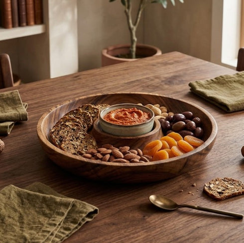 Round Wooden Platter