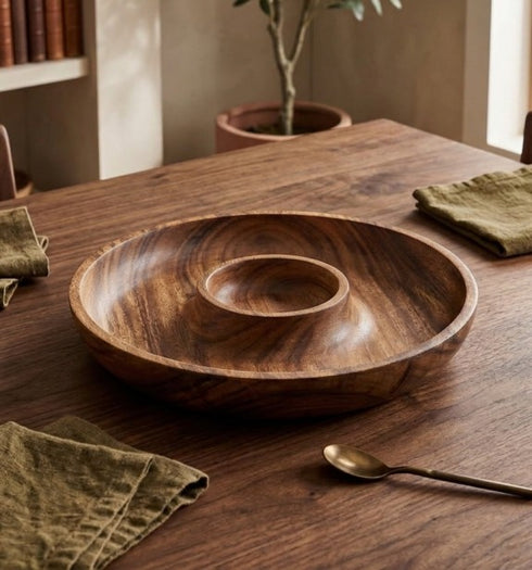 Round Wooden Platter