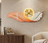 Feather with crystal Wall clock with LED