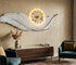 Feather with crystal Wall clock with LED