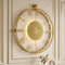Luxury LED Backlit Wall Clock - 24 Inch Gold Skeleton Clock with Roman Numerals & Geometric Mandala Center