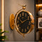 Dual Dial Station Clock with bird