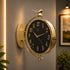 Dual Dial Station Clock with bird