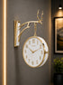 Dual Dial Station Clock- white dial