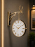 Dual Dial Station Clock- white dial