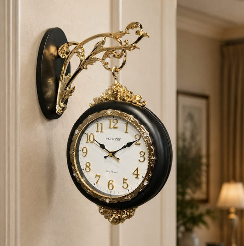 Antique Dual Dial Station Clock