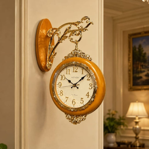 Antique Dual Dial Station Clock