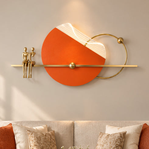 Eclipse Elegance metal wall Art with LED - imported