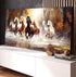 Beautiful Seven Running Horses Crystal Wall Painting