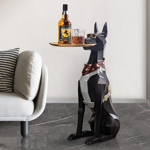 Doberman Tray Sculpture
