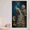 Blue and golden peacock Crystal Painting with LED