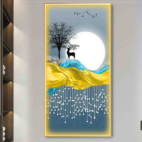 Beautiful landscape Crystal Painting with LED