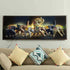 Seven running Elephant wall art with led