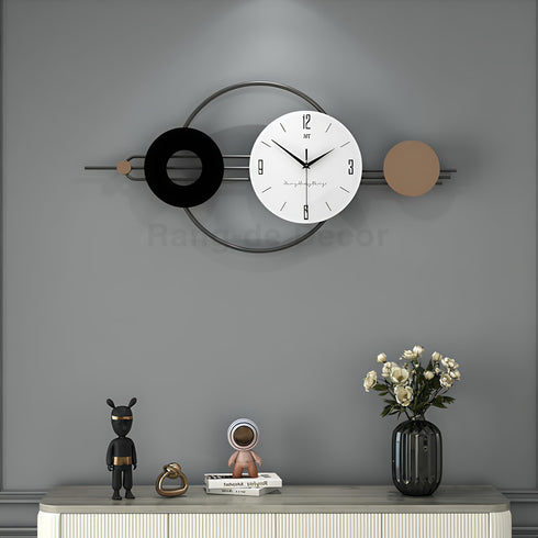 Modern with minimalist metal wall clock