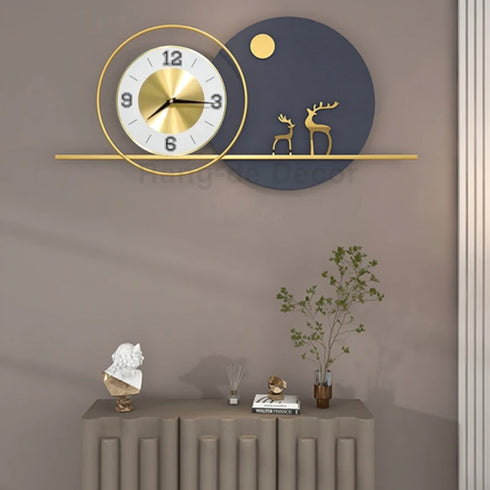 Deer with circular Wall Clock