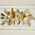 Golden Floral Metal Wall Art