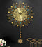 Majestic Sunburst Floral Wall Clock