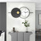 Minimalist black and white metal wall clock