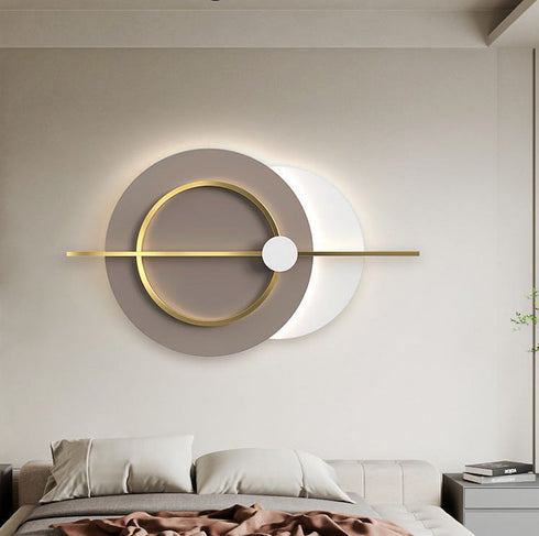 Modern circle Wall Art with Led