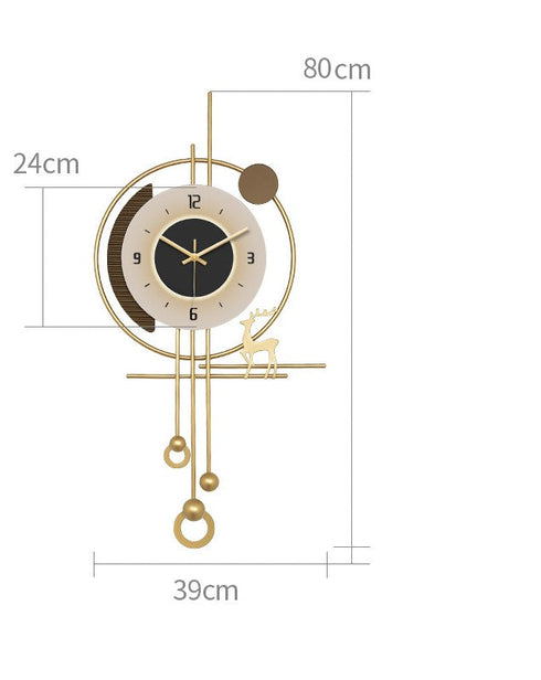 Fancy Imported wall clock with deer with LED