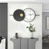 Minimalist black and white metal wall clock