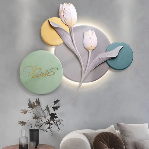 Pastel Bloom Wall Decor with LED
