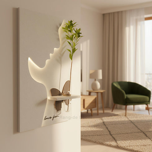 Lady with butterfly Sandstone Painting with LED- Style 1