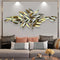 Elegant leaf mosaic Metal Wall Art