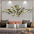 Elegant leaf mosaic Metal Wall Art