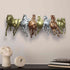 Multicolour Seven running horse wall art with led