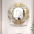 Gold Stripped Round Wall Mirror- 28 inches