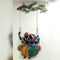 Radha Krishna on a swing Metal Wall Art