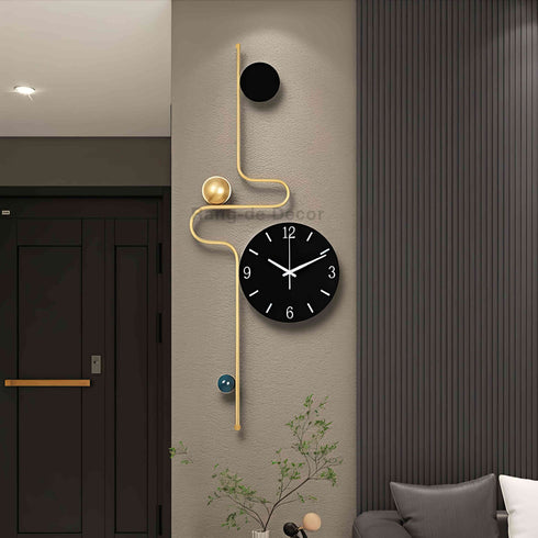 Sleek Modern Metal Wall Clock