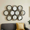 10 Mirrors Wall Art in Black Frame