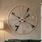 Alpha Numeric Round Clock- Golden with Black