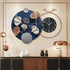 Petals of midnight metal Wall Clock