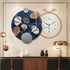 Petals of midnight metal Wall Clock