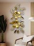 Golden Floral Metal Wall Art
